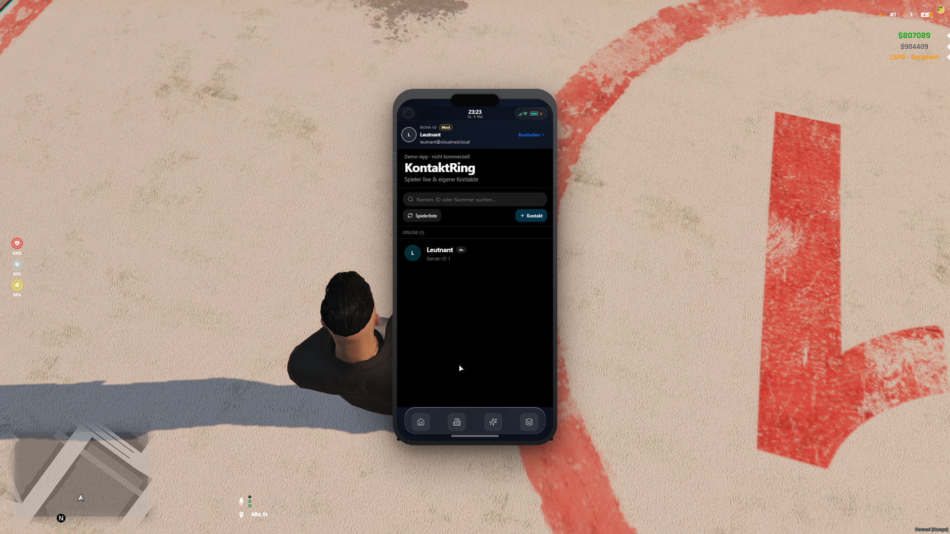 Phone UI — weiterer Screen